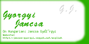 gyorgyi jancsa business card